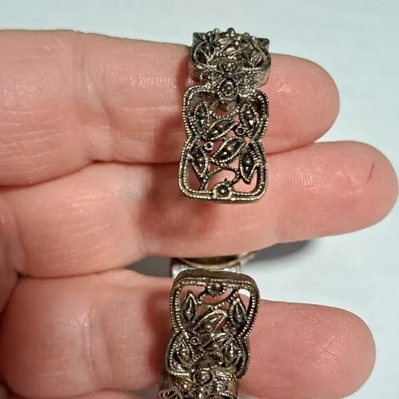 silver tone women's clamp bracelet watch - Picture 3 of 8